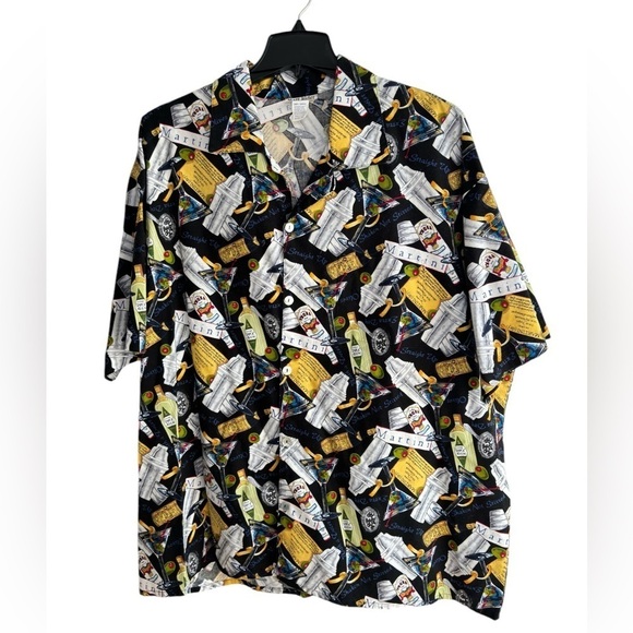 VTG Matt Rider Martini Shirt Men's XXL Button Up Short Sleeve Vodka Made In USA - Picture 4 of 13